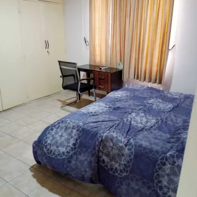 A 2-minute drive from the SPAR market.Friendly and calm environment