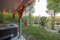 Tranquil Oasis in Trent Lakes w/ Private Ponds, Fire Pit, Game Room & Hot Tub