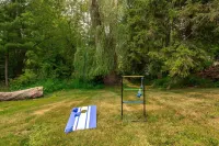 Cozy fireplace, indoor and outdoor games, records!