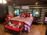 Unique Stay at PCB's Historic Log Cabin! Beach Front View-25 Steps to the Sand!