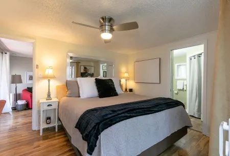 The Lower Berne offers all the conveniences of home in a secluded wooded setting