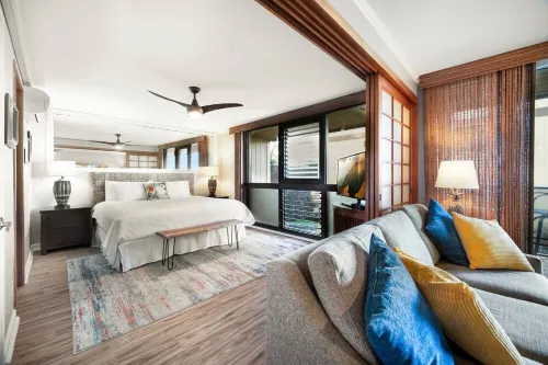 Makahuena 1202. Partial Ocean View, 2 bed, 2 bath with AC. Poipu.