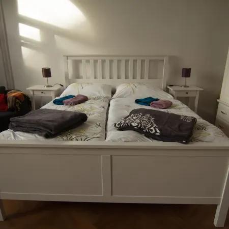In the Center of Quedlinburg, Quiet and with a View of the Garden and Parking Space