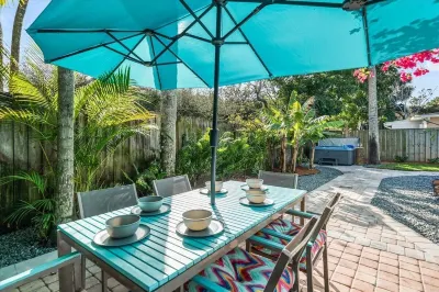 4/4 Home w/ Pool & Hot Tub – Steps from the Beach!
