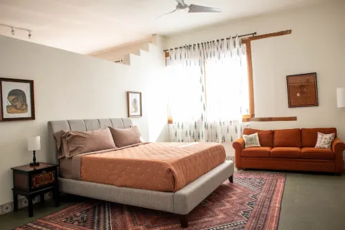 Eclectic, Art-filled Studio with Fantastic Views