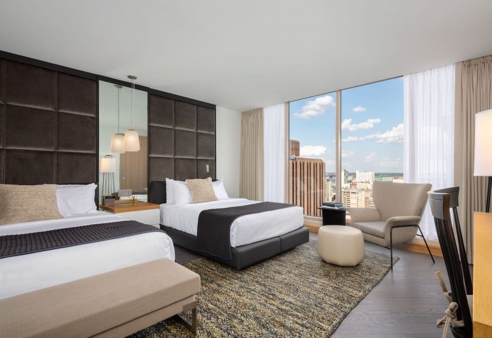 더 윈저 스위트 필라델피아의 넓고 쾌적한 주방 공간