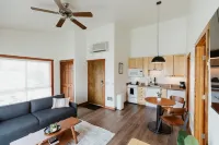 Electric Desk and Fully-Equipped Kitchen - Stylish Boutique Haven Hotels in Kalispell