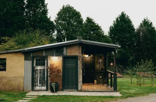 Converted milking shed on a working horse stud