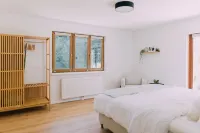 Wake up with a view of the mountain and lake