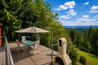 Ski- Und Wanderurlaub im Wald Ferienhaus Adlerblick - Parvekkeita