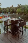 Lakefront; view of ski mountain, firepit, dock, kayaks, paddle board