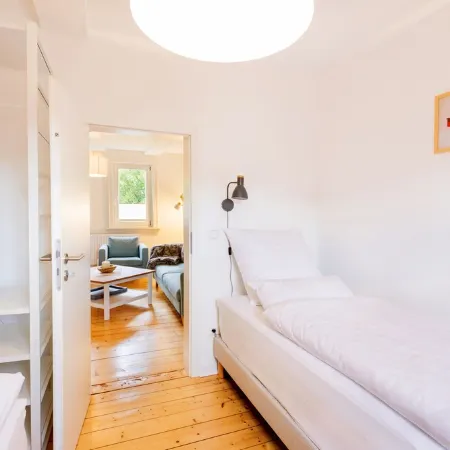 Modern apartment in a half-timbered house in the city center
