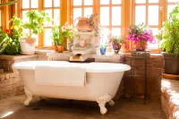 Scenic Creekside Pet Friendly Ranch House with 5 Cabins and Sauna.