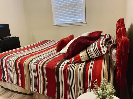 Feel at home in this comfortable getaway steps away from beautiful Memorial Park