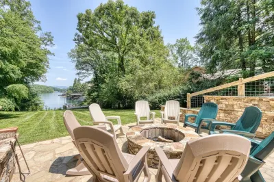 Living the Dream Lovely 5/4 with Fireplace, Dock, Firepit with 9 Rockers Hotels near Campsite No 70