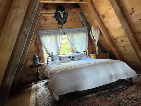 Lakefront A-Frame Cabin located in the Adirondacks