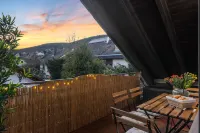 Upper Room:exklusives Apartment Gimmeldingenausblick auf Mandelblüten&weinberg