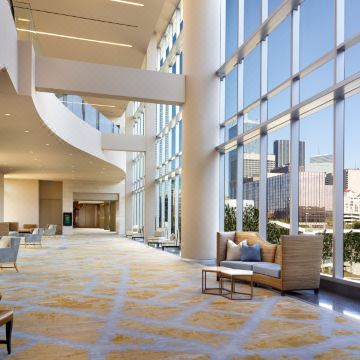 Modern hotel lobby accommodation in Dallas Texas
