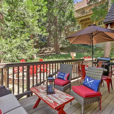 Steps to Lake: Cabin w/ Deck in Lake Arrowhead