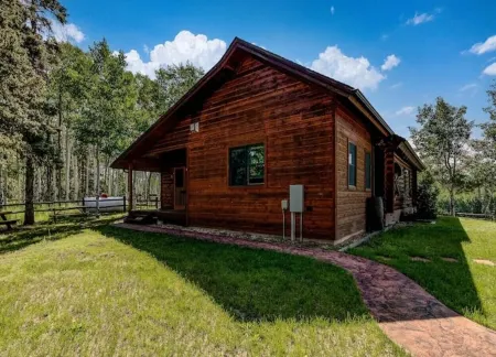 Log cabin style home on secluded 48 acre property