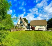 A-Frame Cottage with Creek, Barn, Game Room, Fire Pit, Hot Tub, Sleeps 10