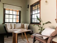 Japanese timberframe tiny house perched on side of Lookout Mountain Hotels in Dade County