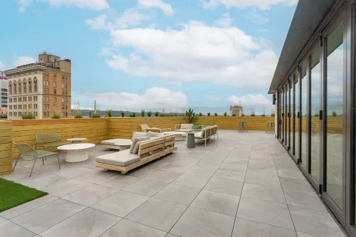 Studio at the Frank in the heart of Downtown.