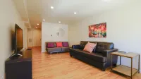 Modern, art-inspired home with parking and patio