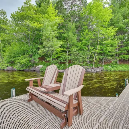 Private Dock and Screened Porch Echo Lake Cabin