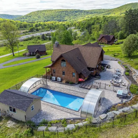 Indoor Pool, Luxury Log Estate, 2 Story Game Room