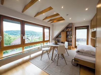 Modern Glass Front Apartment With Amazing View B17 Отели рядом с достопримечательностью «Congress Centrum Heidenheim»