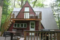 Waterfront A Frame w/ Private Dock, 2 Kayaks, 1 Canoe + Hot Tub!