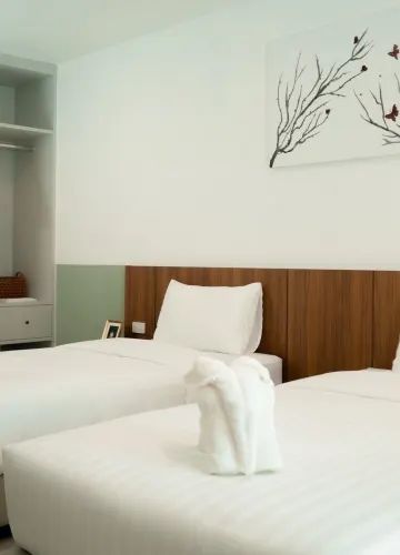 ห้องสุพีเรียร์เตียงใหญ่หรือเตียงแฝด