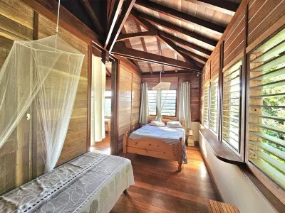 Character house overlooking the golf course and the bay of the Three Islets Hotels near Les Trois Ilets