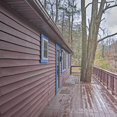 Riverfront Elkins Home w/ Fireplace & Deck!