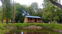 "Laurentius" cozy one room cabin on a Koi Pond
