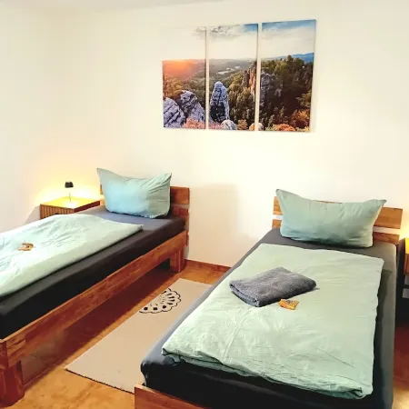 Stylish vacation apartment Zum Dorfladen Rathen in the heart of Saxon Switzerland