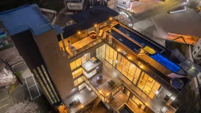 Geoje Hinoki Haesoojjim Resort 鶴洞黑鵝卵石海岸附近的飯店