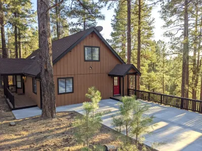 Pine Cabin - 1 acre, VIEWS, Nearby Hiking, Deck, BBQ
