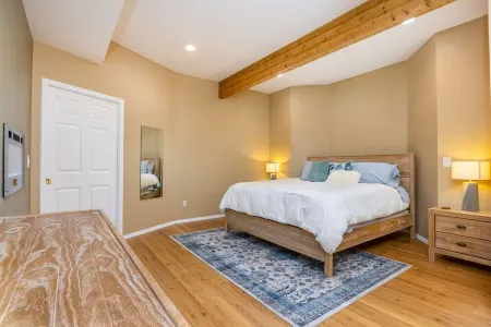 A lakefront retreat with hot tub