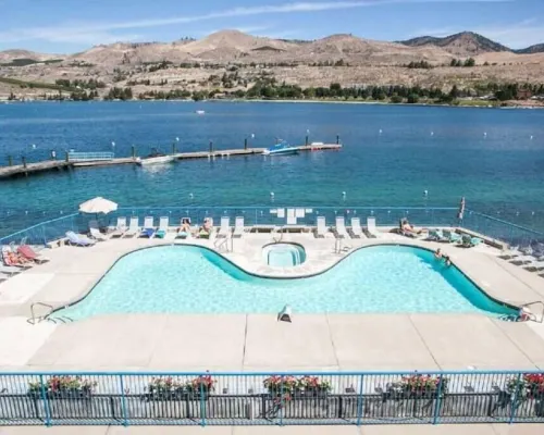 Lake Chelan Waterfront Resort Home- Pool, Boat -STR-0290 Hotels in Chelan