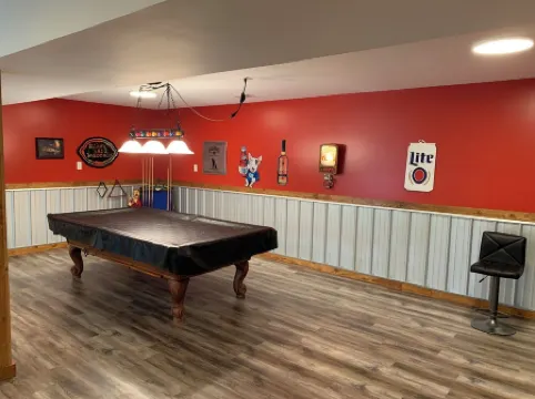 Private brick home in the woods near lake