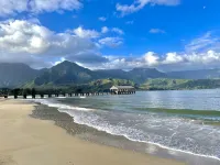 On Hanalei bay with panoramic ocean views. Steps to the beach and walk to town. Hotels in Hanalei