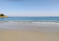 Brittany, Perros-Guirec, pink granite coast, Trestraou beach, luxury apartment