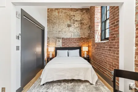 White Lily Luxe Loft nestled within the heart of Knoxville's Old City.