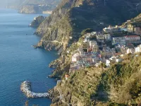 In Riomaggiore Cinque Terre with breathtaking sea view