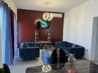 A modern 2-bedroom villa with pool and lounge area
