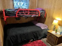 Cozy, private, rustic-modern cabin, a doorway to fine fishing and lake fun!