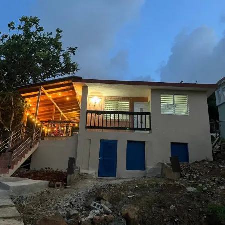 Casa LOLO on hills of Culebra, mountain and airport views .