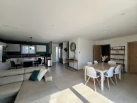 Modern villa with pool near beach and freeway